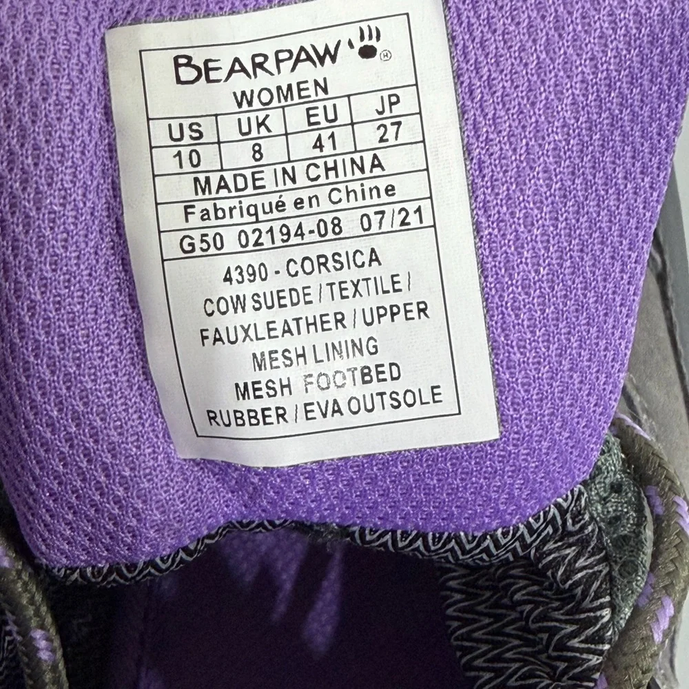 Bearpaw Corsica Women's Waterproof Hiking Winter Boots Size 10 M Gray Purple - Picture 7 of 8